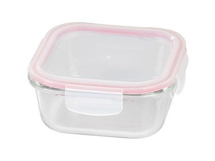 Dóza MagicHome čtvercová, skleněná Clip 800ml