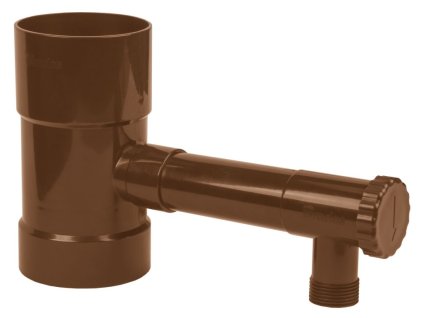 Sběrač dešťové vody s ventilem 100mm, hnědý