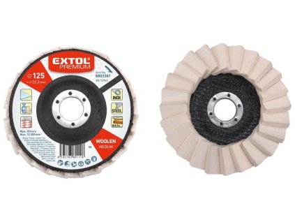 Kotouč lamelový, leštící filcový/plstěný, 125x12mm EXTOL PREMIUM