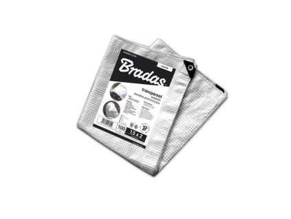 Plachta zakrývací, zesílená 3x5m, 100g, průhledná LENO CRISTAL