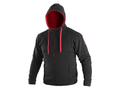 Mikina HARRISON, pánská, černo-červená, vel. S