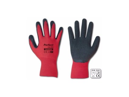 Pracovní rukavice 10", červeno-černé PERFECT GRIP RED
