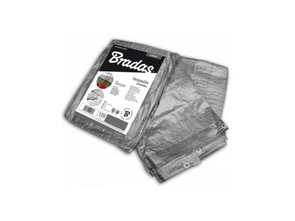 Plachta zakrývací, zesílená 4x5m, 120g/m² SILVER