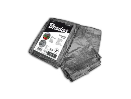 Plachta zakrývací šedá 4x5m, 200g BRADAS