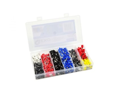 Kabelové lisovací dutinky sada 1200 ks GEKO