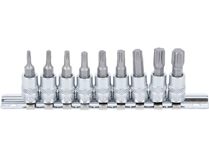Hlavice s bity TORX, 1/4", 9 ks, T10 - T50 - B2164