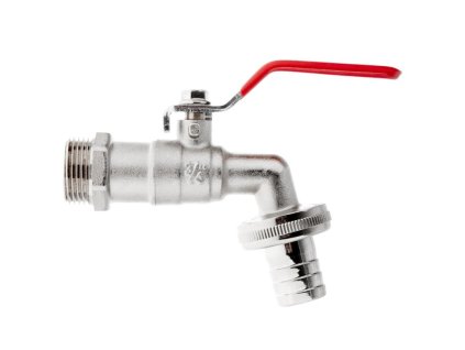 Ventil zahradní, vstup 3/4", výstup 3/4" + hadičník 3/4" - GEKO