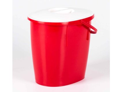 Vědro 12L PH ovál s víkem  AP hnědo/bílé  CZ