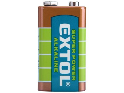 Baterie alkalické, 1ks, 9V (6LR61) EXTOL ENERGY