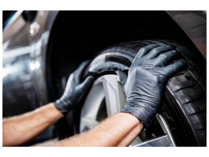 Nitrilové rukavice, extra pevné, odolné chemikáliím, černé, 50ks, vel. M