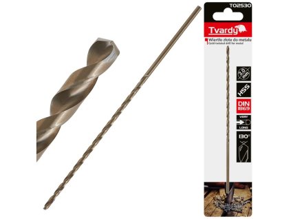 Vrták do kovu, extra dlouhý, 3,0×150 mm, HSS, DIN1869 - TVARDY