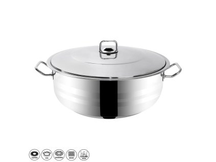 Kastrol Nerez ¤50x20cm 39L GASTRO ARIAN s poklicí