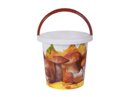 Vědro 10L PH dekor, výlevka  HOUBY
