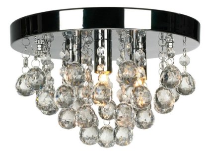 Visací stropní svítidlo - křišťálový lustr chrom