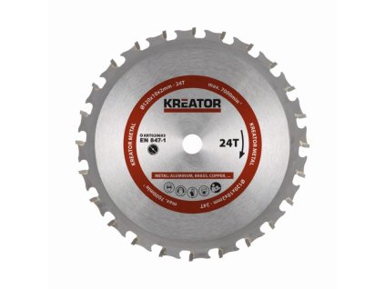 KRT020603 Pilový kotouč na kov 120 mm, 24 Z KREATOR