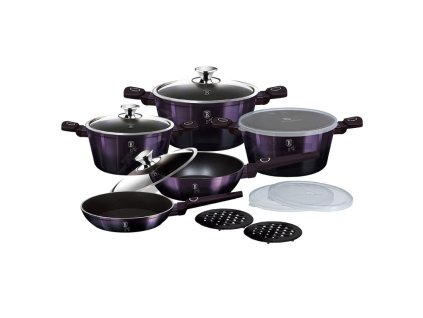 BERLINGERHAUS Sada nádobí s titanovým povrchem 13 ks Purple Eclipse Collection BH-7143