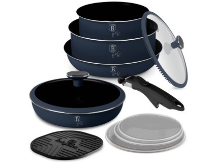 BERLINGERHAUS Sada nádobí s titanovým povrchem 10 ks Deep Sea Collection BH-8416