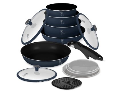 BERLINGERHAUS Sada nádobí s titanovým povrchem 13 ks Deep Sea Collection BH-8417