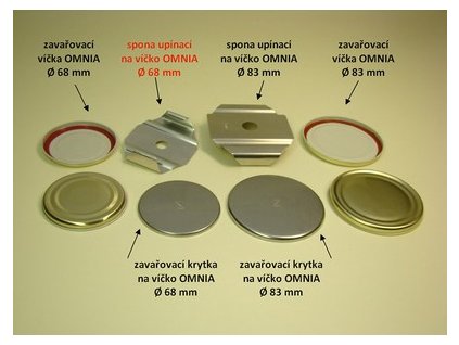 Spona zavařovací nerez na víčko ¤68mm  5ks