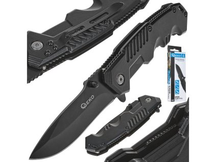 Nůž taktický zavírací BLACK SURVIVAL SERIES, 200/85 mm - GEKO