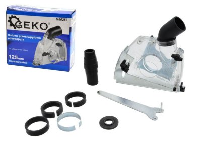 Odsávací kryt transparentní 125mm pro úhlové brusky 115-125mm GEKO