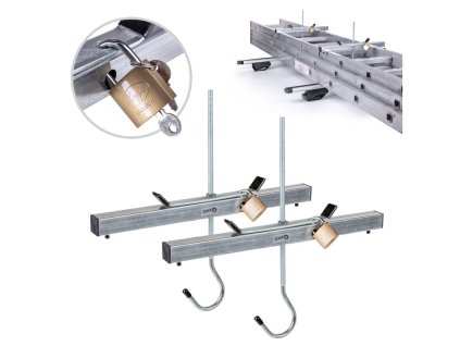 Držák žebříku na střešní nosič, sada 2 ks - GEKO