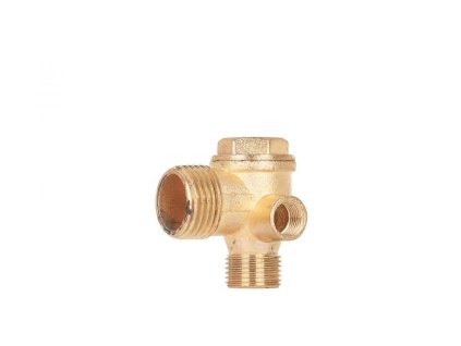 Zpětný trojcestný, odlehčovací, rozběhový ventil kompresoru 1/2" x 3/8 x 1/4" GEKO