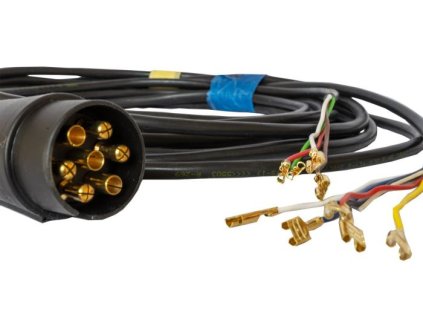 Elektrický svazek pro přívěs se zástrčkou 13/12V + Kabel 2x5m