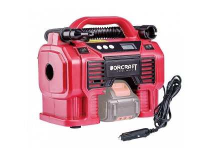 Aku kompresor Worcraft CAC-S20LiA, 20V, 160 Psi, 11 Bar, LED světlo, autozásuvka