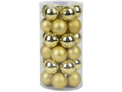 Baňky MagicHome, 30 ks, 6 cm, zlaté, na vánoční stromeček