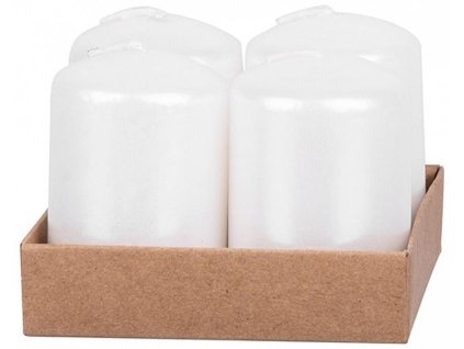 Svíčka MagicHome bílá, 4x6cm, 4ks