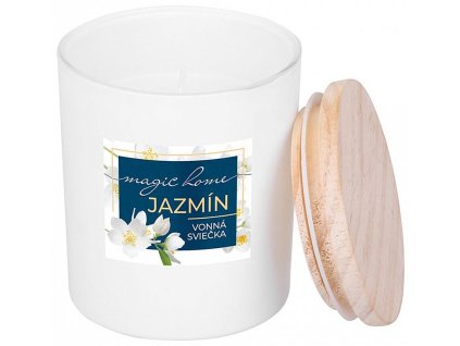 Vonná svíčka MagicHome matné sklo, bílá, 8x11,3cm