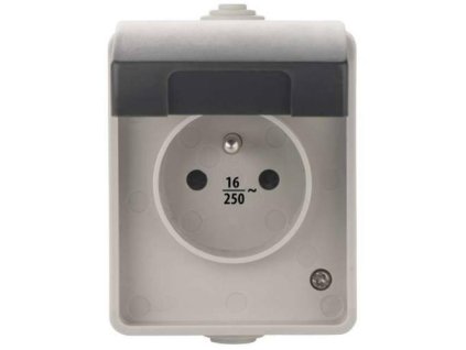 Zásuvka nástěnná, 250V / 16A, IP54