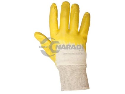 Rukavice NITRIL, žluto-bílé, vel. 10, LAHTI PRO