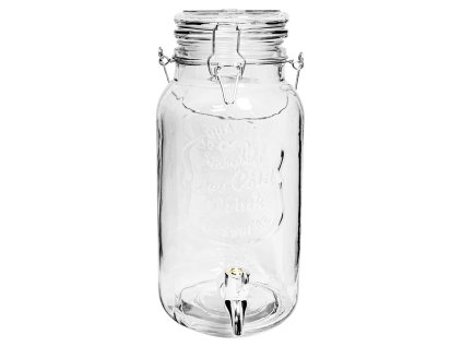 Zásobník láhev sklo 3500ml s kohoutkem  GLASS