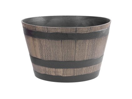 Kvetináč Woodeff Barel šedý, 52x32cm