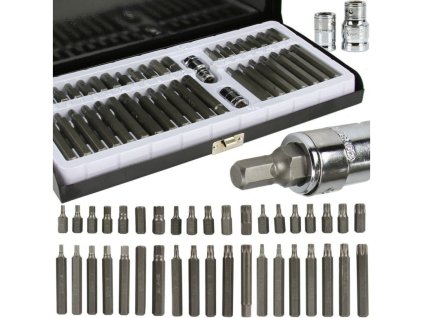 Klíče TORX, IMBUS, XZN, hlavice zástrčné, sada 40ks MAR-POL