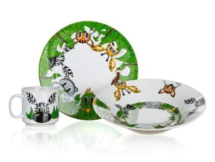 Dětská jídelní sada 3 díly BANQUET Džungle kamarádi