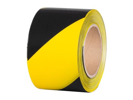 Výstražná páska 80mm/250m PE žlutá/černá