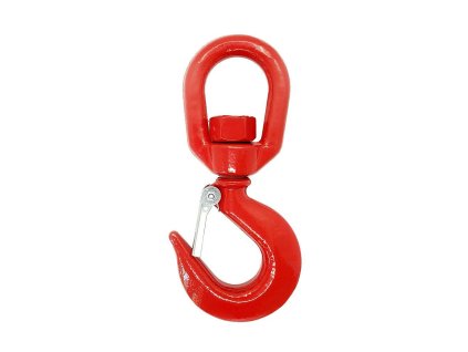 Hák otočný s okem typ 322A 0,75t červený