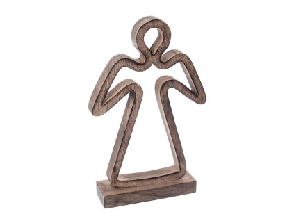 Anděl dřevo mango 16x5x29cm