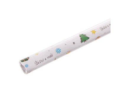 Papír balicí Šťastné a veselé 500x70 cm