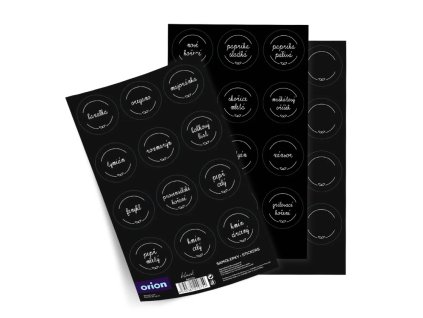 Samolepky na kořenky BLACK mix 36 ks