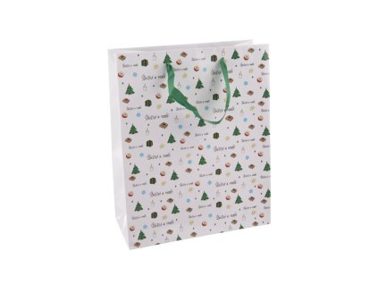 Taška dárková 32x26x12cm  ŠŤASTNÉ A VESELÉ
