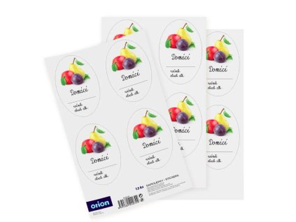 Samolepky na láhve DOMÁCÍ PRÁZDNÉ 12ks