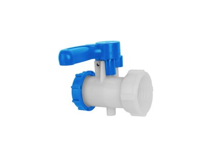 Ventil pro kontejner na vodu IBC, vnitřní závit S60x6, vnější závit s odtokem S60x6