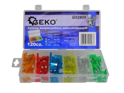 Pojistky automobilové standart 120ks GEKO