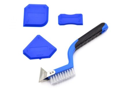 Silikonová stěrka s kartáčem, sada 4ks GEKO