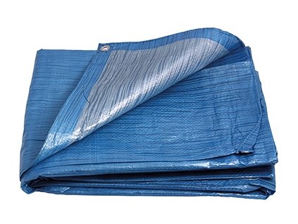 Plachta zakrývací 4x6m 70g STANDARD modrostříbrná
