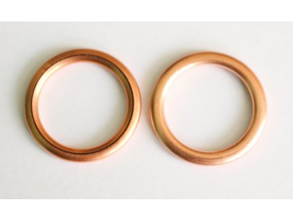 Těsnicí kroužek měděný, průměr 16/22 mm, tloušťka 2 mm, pro Citroen, MB, Opel, 25 ks